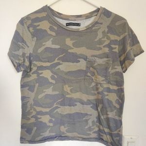 Abercrombie and Fitch Cropped Camo T-shirt